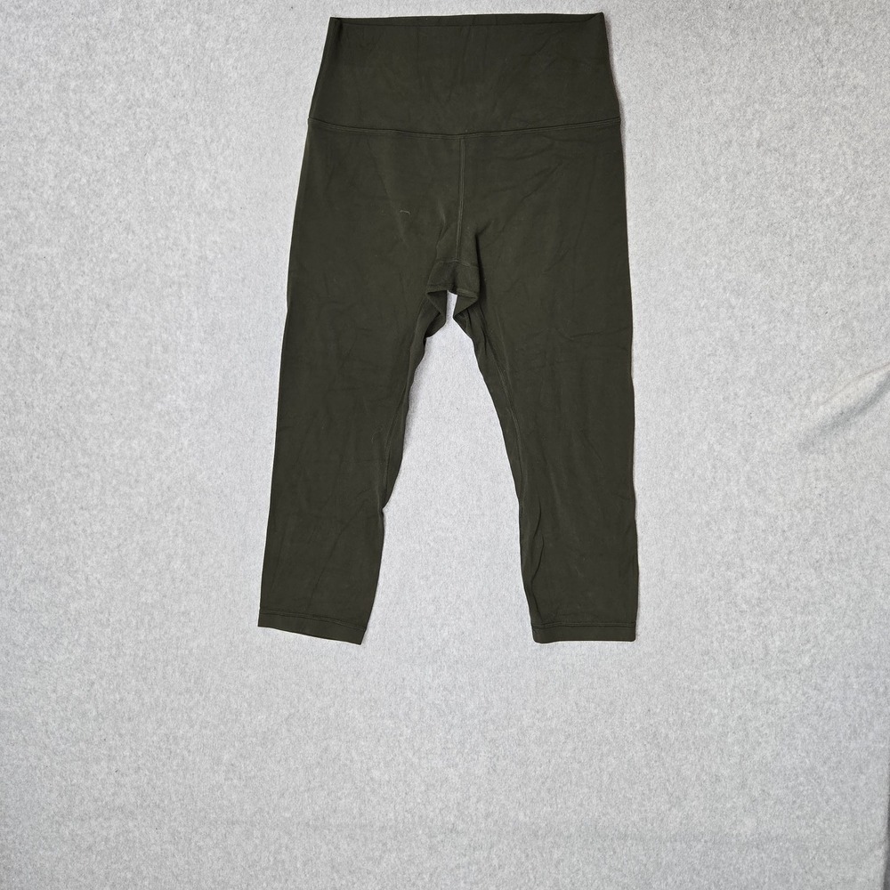 Lululemon Women Activewear Pants 8 Olive Green Align Crop 18"